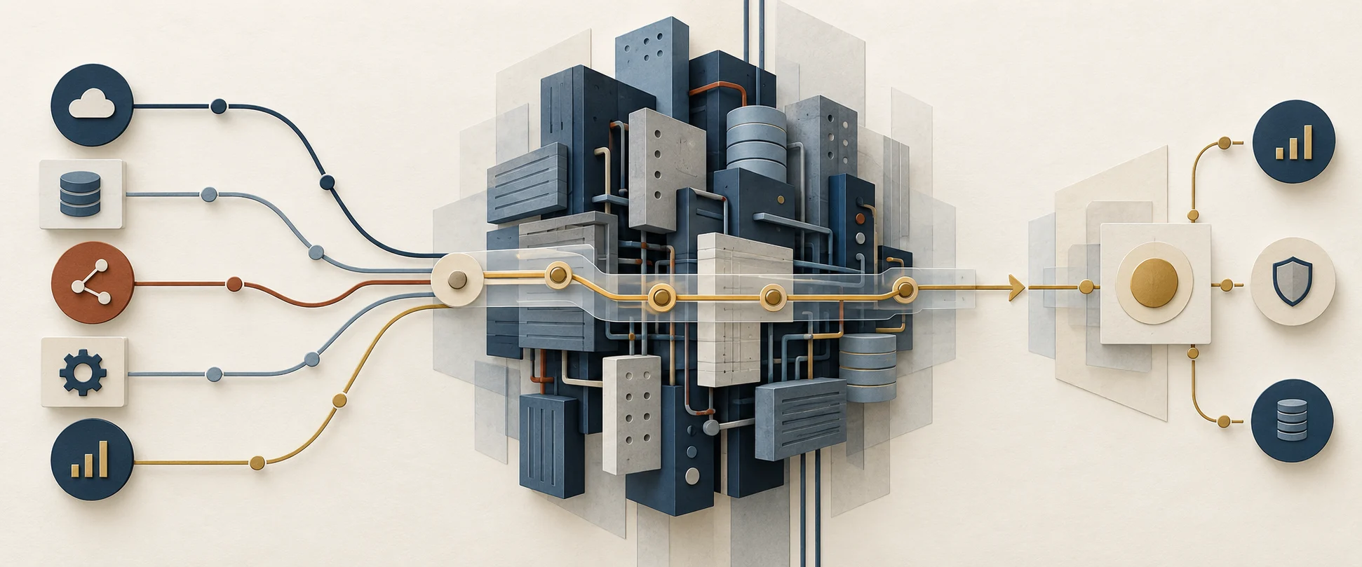 Modern services connected safely through a complex inherited business system